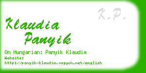 klaudia panyik business card